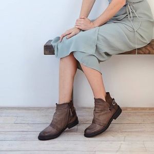 Miz Mooz | Paco Leather Rustic Bootie Ankle Boot